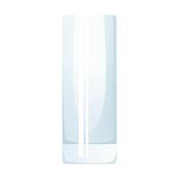 Cup of glass with tall shape for water and juice free design illustration with simple shape clear color. Perfect for asset or template drink and food business vector