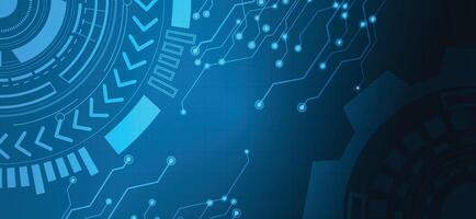 Futuristic Interface Technology Banner Background vector