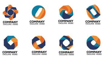 Professional Business Logo Company Symbol Logo Set with Customizable and Timeless Logo Elements for Branding vector