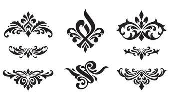 Exquisite Calligraphy Swirl Ornament Featuring Vintage Flourish Elements Floral Patterns Scroll Borders and Mandala Filigree for Wedding Invitations and Elegant Decor vector