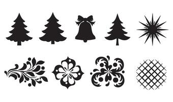 Beautiful Floral Flowers Stencil Vectors Silhouette Pattern with Artistic Swirl Ornaments and Retro Scroll Leaf for Nature-Inspired Decoration