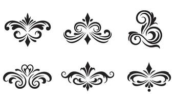 Beautiful Calligraphy Swirl Ornament Featuring Flourish Patterns Scroll Borders and Floral Filigree Perfect for Vintage Wedding Invitations and Elegant Designs vector