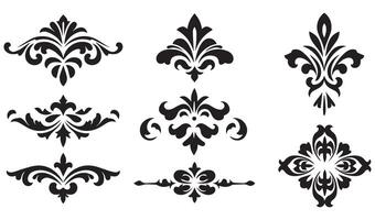Elegant Calligraphy Swirl Ornament Floral Decorative Vintage Design Element with Filigree Frame for Wedding Invitations and Classic Flourish Patterns vector