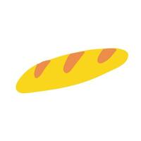 Baguette. Flat design. Illustration on white background. vector