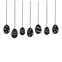 Easter egg garland. Silhouette. graphic design. Illustration on white background. vector