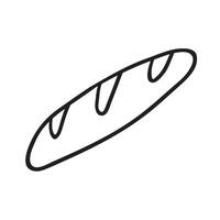Baguette. Outline icon. illustration on white background. vector