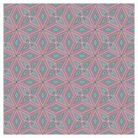 A geometric pattern featuring overlapping star and teardrop shape, with vibrant red, blue, and green line work on a light background. vector