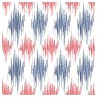 A repeating abstract pattern of jagged red and blue vertical lines on a white background, resembling sound waves. vector