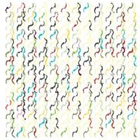 A colorful, abstract pattern featuring wavy lines and silhouettes of jumping dolphins in various hues against a white background. vector