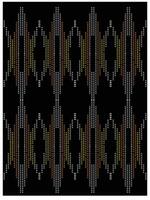 A digital art piece featuring a symmetrical wave pattern in white, orange, and yellow against a black background. vector