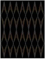 A geometric pattern of elongated diamonds in shades of white, yellow, and orange against a solid black background. vector