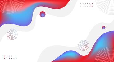 Gradient shape blue and red wave background vector
