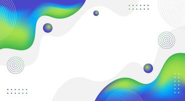 Gradient shape blue and green wave background vector