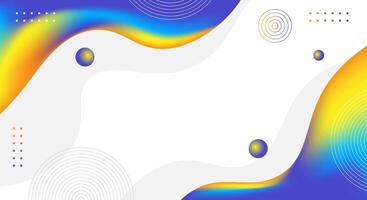 Gradient shape blue and yellow wave background vector