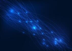 Abstract technology background. Overlapping light lines represent the big data technology that is collected, used in corporate organizations both offline and online. vector