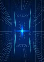 Metaverse technology background. Lines arranged together with supporting elements, representing the entry into the virtual world, where VR glasses are used to log in. vector