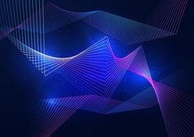 Abstract technology background. Gradient lines show the transmission of digital code data to software. illustration. Wallpaper. vector
