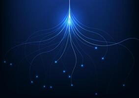 Big data technology background, the lines separating the wings represent the transmission of a large amount of cyber data with high altitude, signaling, illustration, and wallpaper. vector