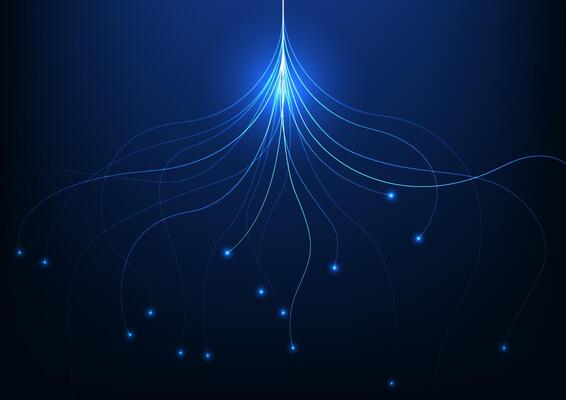 Big data technology background, the lines separating the wings represent the transmission of a large amount of cyber data with high altitude, signaling, illustration, and wallpaper.