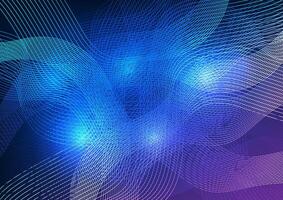 Abstract technology background. Overlapping curves represent big data technology that is collected and transmitted through high-speed networks. Used in both offline and online corporate organizations. vector