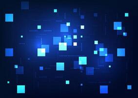 Abstract technology background. Geometric squares connected with elements. Represents data storage and export technology. Stable and secure. illustration. Wallpaper. vector