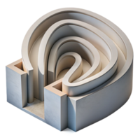 magnificent artistic Abstract Architecture Cutout with Curved Lines detailed png