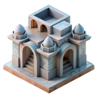 elegant rustic Abstract Architectural Model 3d Render Isolated professional png