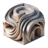 elegant abstract Abstract Architecture Cutout with Curved Lines high quality png