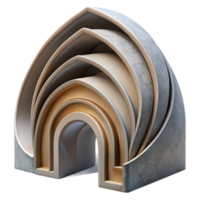 impressive rustic Abstract Architecture Cutout with Curved Lines high quality png