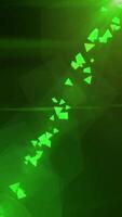 portrait green floating crystals with gradient backgrounds and 3d cubes background animation video