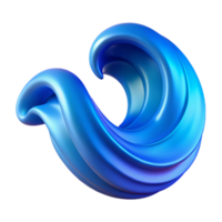 dramatic abstract Abstract Blue Wave Transparent Background Isolated Element authentic png