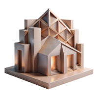 serene traditional Abstract Building Cutout with Modern Architecture high resolution png