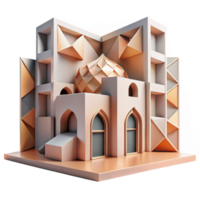 elegant vintage Abstract Building Cutout with Modern Architecture 4K png