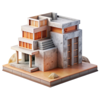 vibrant rustic Abstract Building Elevation Drawing Isolated original png