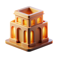 wonderful rustic Abstract Building Form Warm Lighting Isolated genuine png