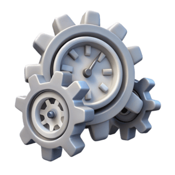 prachtig rustiek abstract klok versnellingen in elkaar grijpende geïsoleerd hoog resolutie png