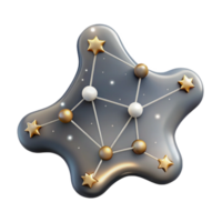 serene classic Abstract Constellation Cutout with Sparkling Stars professional png