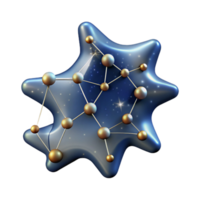 magnificent contemporary Abstract Constellation Cutout with Sparkling Stars high resolution png