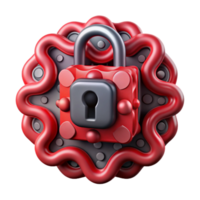 serene creative Abstract Data Encryption Pattern Red and Black Isolated Element exclusive png