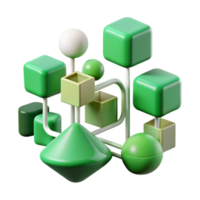 impressive abstract Abstract Data Flow Visualization Green Isolated Element exclusive png