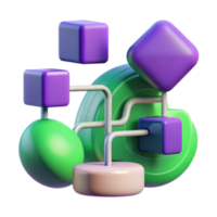 elegant minimalist Abstract Data Flow Visualization Green Isolated Element detailed png
