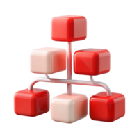 stunning modern Abstract Data Flow with Red Accents Transparent high quality png