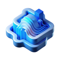 magnificent creative Abstract Data Stream Cutout with Blue Glow Effect premium png