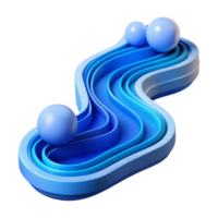 vibrant classic Abstract Data Stream Flowing Through Landscape Isolated authentic png