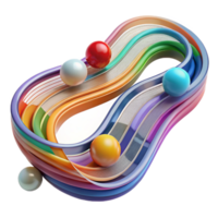 magnificent artistic Abstract Data Stream Colorful Lines Transparent Background premium png