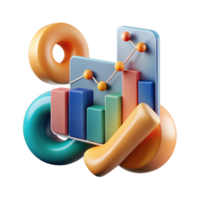 elegant vintage Abstract Data Visualization Chart and Graph Isolated original png