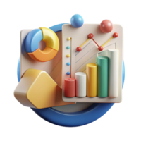 elegant creative Abstract Data Visualization Chart and Graph Isolated original png