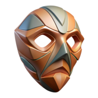 magnificent classic Abstract Face Mask Design Transparent Background with Angled Perspective professional png