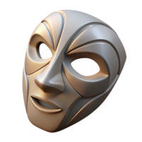 impressive abstract Abstract Face Mask Design Transparent Background with Angled Perspective high resolution png