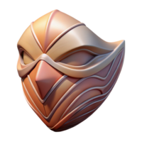 beautiful modern Abstract Face Mask Design Transparent Background with Angled Perspective professional png